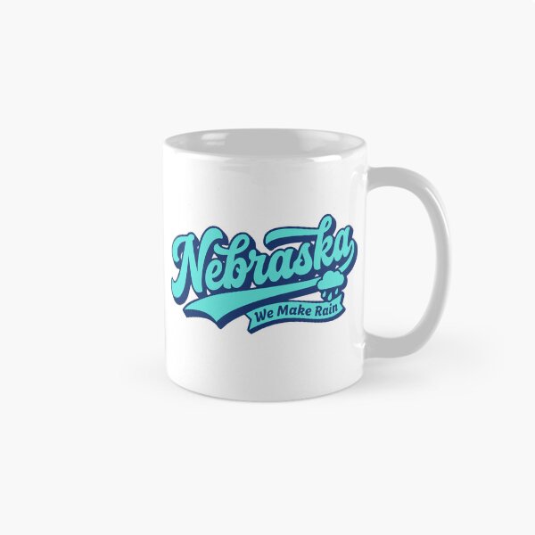 Item preview, Vintage Nebraska We Make Rain Retro Script Graphic Art designed and sold by Cozy-Old-Pub.