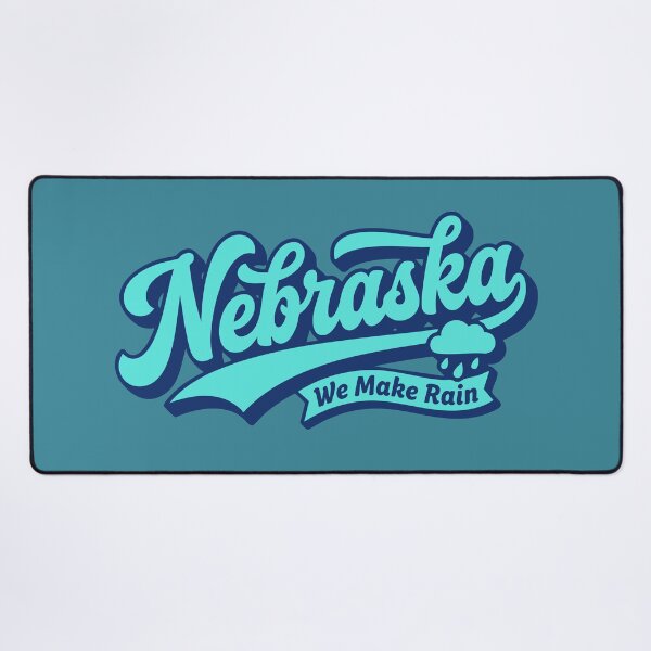Item preview, Vintage Nebraska We Make Rain Retro Script Graphic Art designed and sold by Cozy-Old-Pub.