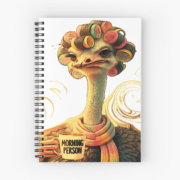 Item preview, Ostrich in Curlers: Morning Chaos Chic designed and sold by DesignbyDizdar.