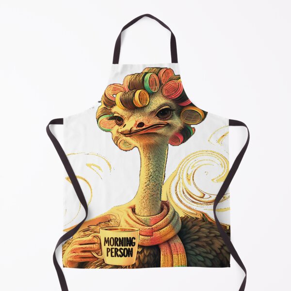 Item preview, Ostrich in Curlers: Morning Chaos Chic designed and sold by DesignbyDizdar.