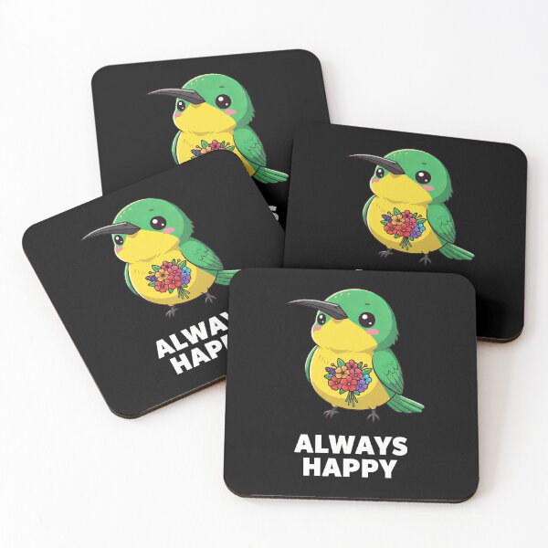 Item preview, Always Happy Kawaii Sunbird Art designed and sold by Teeny Quities.
