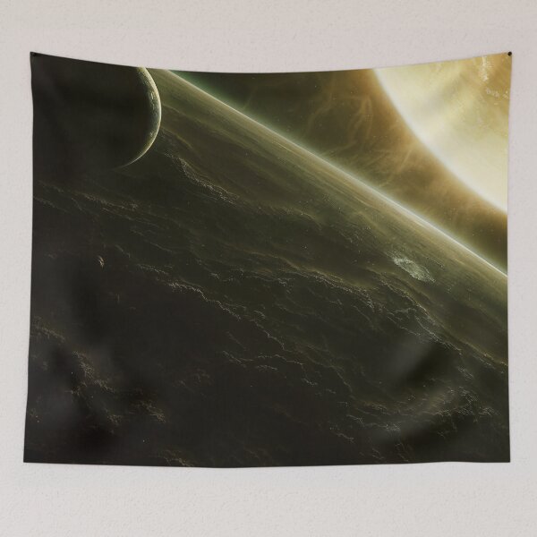 Item preview, Planet Horizon Cosmic Sunrise Art designed and sold by QuantumDrift.