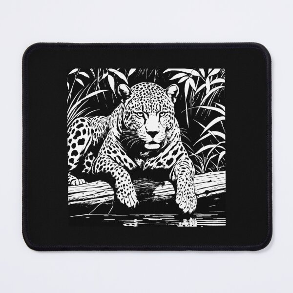 Item preview, Brazilian Pantanal Whispers: A Jaguar Onça Pintada Linocut Collection #4 designed and sold by Helios Be. Lavsh.
