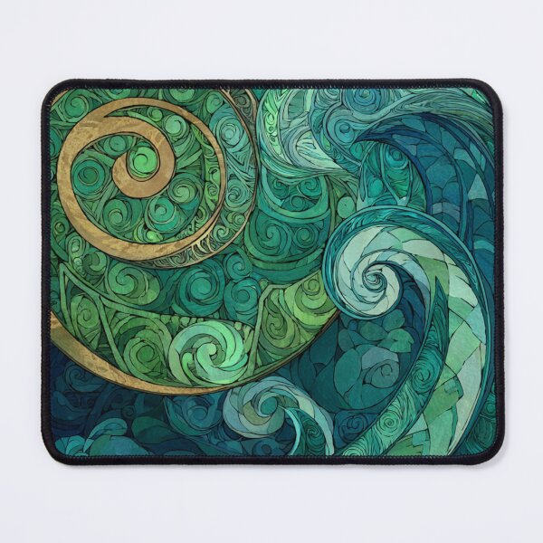 Item preview, New Zealand Māori Paua Pattern Koru Design 893 designed and sold by GrinGalore.