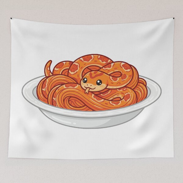 Item preview, Sneaky Spaghetti Cute Corn Snake Humor designed and sold by Petzzz.