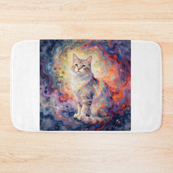 Item preview, Swirling Colors Cat designed and sold by Shelley Loewnau-Jones Studio.