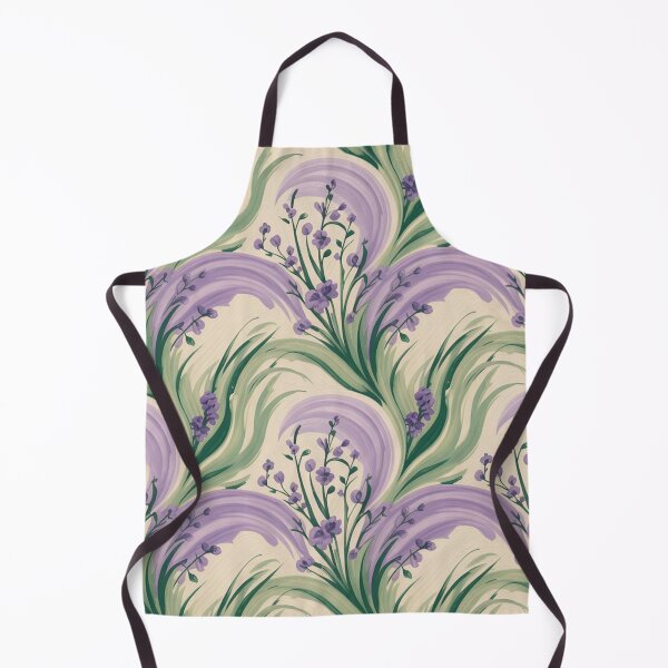 Item preview, Impressionist Lavender Seamless Pattern – Purple Flowers & Swirls designed and sold by Midnight Veil Designs.