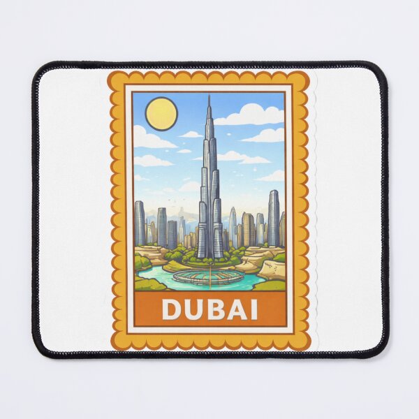 Item preview, Dubai Burj Khalifa Travel Stamp Sticker Magnet designed and sold by CLOUTKULT.