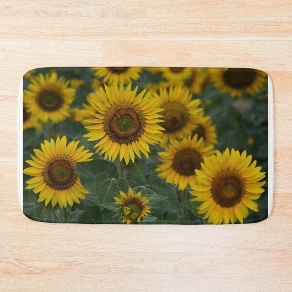 Artikelvorschau, Sunflower Field Close Up – Bright Yellow Flowers Nature Aesthetic Wall Art entworfen und verkauft von onubi.