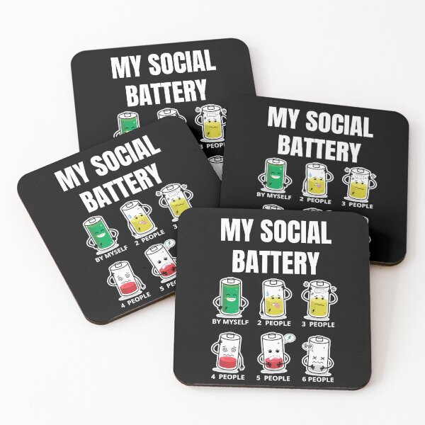 Item preview, Minimalist text, themes of social exhaustion designed and sold by BloodyTeapot.