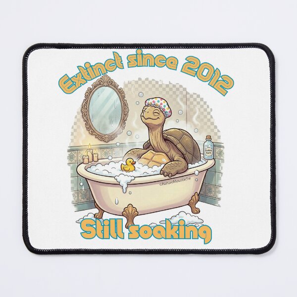 Item preview, Funny Turtle Gift - Extinct Pinta Island Tortoise Bubble Bath T-Shirt - Extinct Since 2012 - Wildlife Humor - Animal Lover Gift designed and sold by Nature & Moustaches.