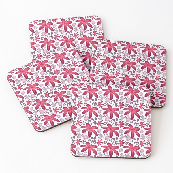 Item preview, Pink Floral Seamless Pattern | Elegant Watercolor Flower Repeat with Leaves designed and sold by HopeAndHustle.