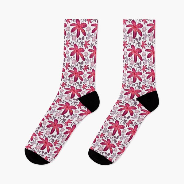 Item preview, Pink Floral Seamless Pattern | Elegant Watercolor Flower Repeat with Leaves designed and sold by HopeAndHustle.