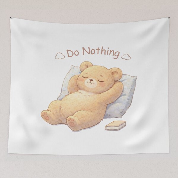 Item preview, Do Nothing Bear | Cute Kawaii Aesthetic | Cozy Lazy Mood Design designed and sold by The Mood Index.