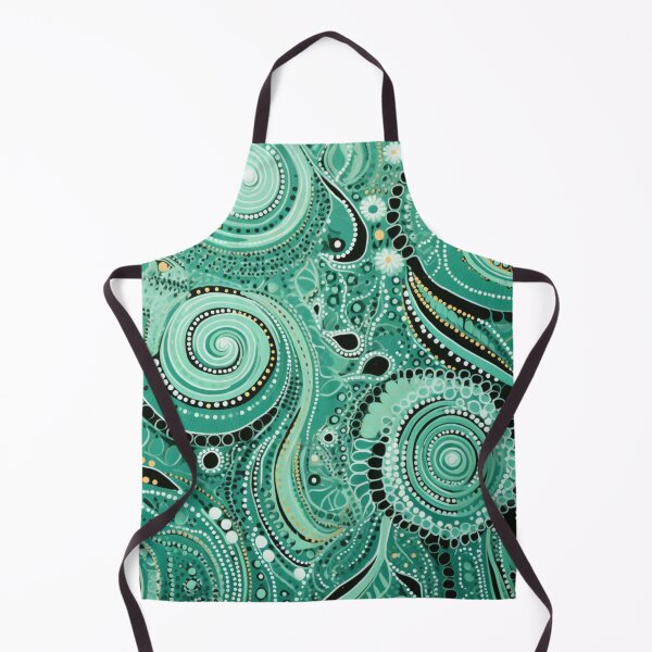 Item preview, Aboriginal Inspired Dot Art - Mint Green Decorative Circles designed and sold by GrinGalore.