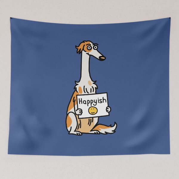 Item preview, Borzoi Dog is Happyish designed and sold by ellenhenry.