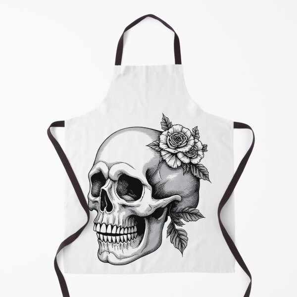 Item preview, Gothic Skull with Roses designed and sold by Kavya Art.