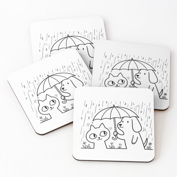 Item preview, Dogs, Cats, and Spring Rain designed and sold by COOLKJS0.