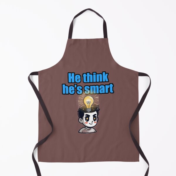 Item preview, He Think He's Smart T-Shirt | Funny Smart Guy Blue Cartoon Lightbulb Design | Cocky Genius Tee designed and sold by Clintora.