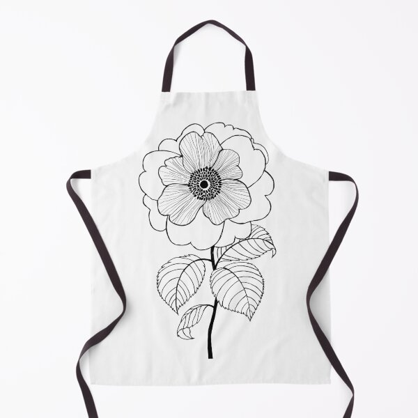 Item preview, Wild Rose Symmetry Botanical Line Art designed and sold by Grin Katalina Floral Patterns & Cozy Art.