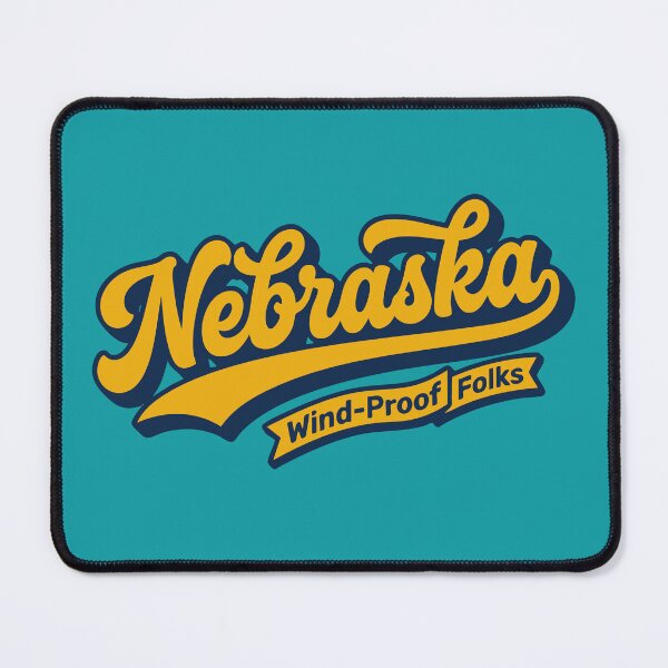Item preview, Retro Nebraska Wind Proof Folks Vintage 70s Script Art designed and sold by Cozy-Old-Pub.