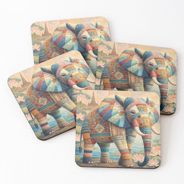 Item preview, Patchwork Elephant Harmony  designed and sold by Vanich-Panich.
