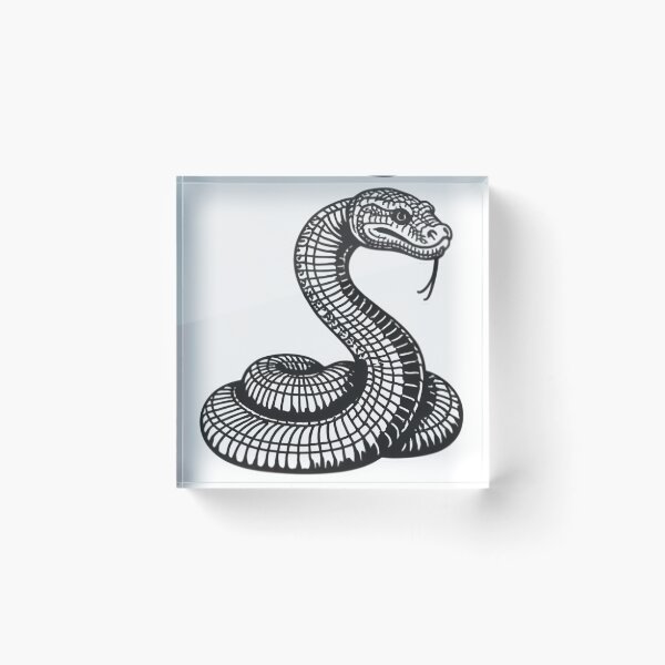 Item preview, Coiled Cobra Snake – Bold Tribal Line Art Design designed and sold by Kavya Art.