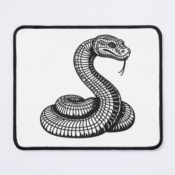 Item preview, Coiled Cobra Snake – Bold Tribal Line Art Design designed and sold by Kavya Art.