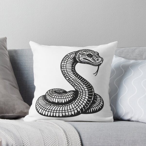 Item preview, Coiled Cobra Snake – Bold Tribal Line Art Design designed and sold by Kavya Art.