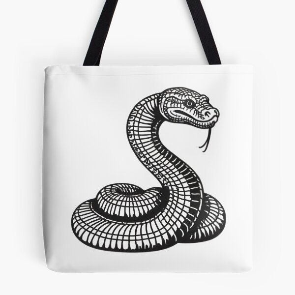 Item preview, Coiled Cobra Snake – Bold Tribal Line Art Design designed and sold by Kavya Art.