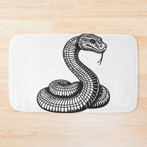 Item preview, Coiled Cobra Snake – Bold Tribal Line Art Design designed and sold by Kavya Art.