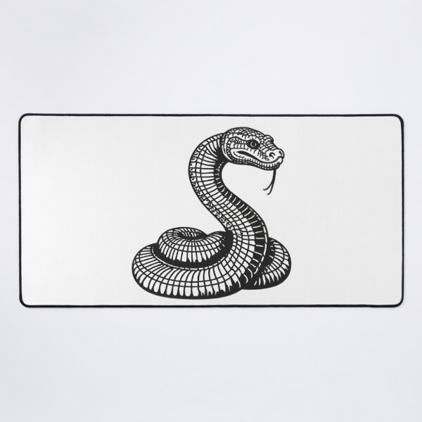 Item preview, Coiled Cobra Snake – Bold Tribal Line Art Design designed and sold by Kavya Art.