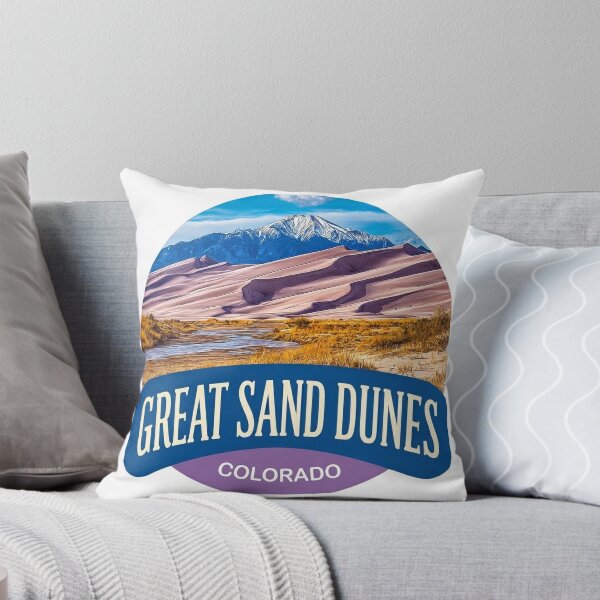Item preview, Great Sand Dunes Colorado Snow Capped Mountains National Park Sticker designed and sold by Blurbean.