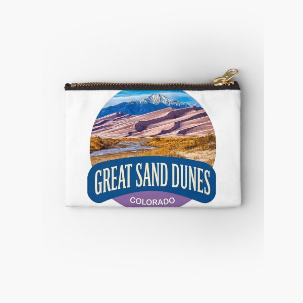 Item preview, Great Sand Dunes Colorado Snow Capped Mountains National Park Sticker designed and sold by Blurbean.