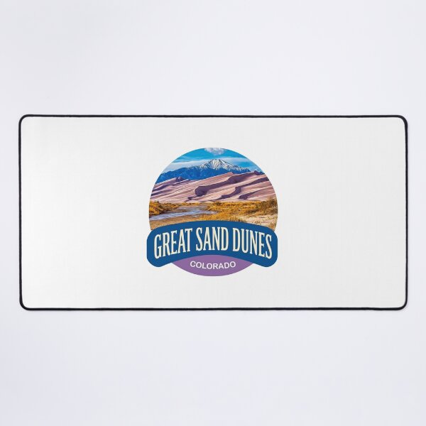 Item preview, Great Sand Dunes Colorado Snow Capped Mountains National Park Sticker designed and sold by Blurbean.