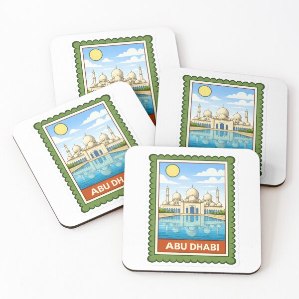 Item preview, Abu Dhabi Sheikh Zayed Grand Mosque Travel Stamp Sticker Magnet designed and sold by CLOUTKULT.