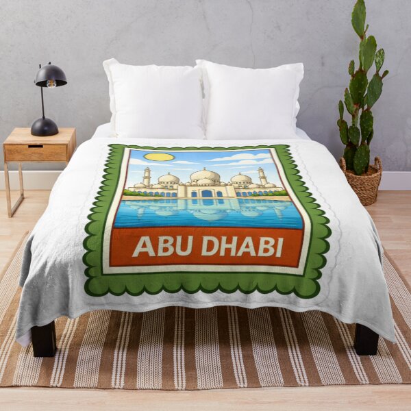 Item preview, Abu Dhabi Sheikh Zayed Grand Mosque Travel Stamp Sticker Magnet designed and sold by CLOUTKULT.