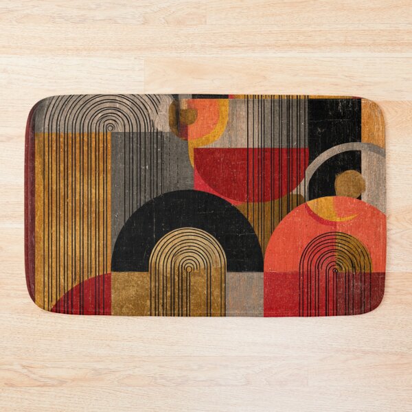 Item preview, Mid-Century Modern Abstract Art – Geometric Shapes in Earth Tones – Retro Modern designed and sold by GrinGalore.