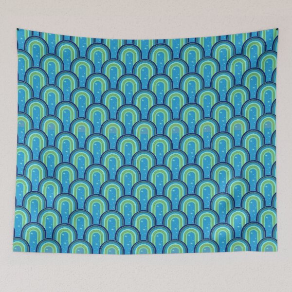 Item preview, Groovy Nights Pattern in Blue designed and sold by jshuphotography.