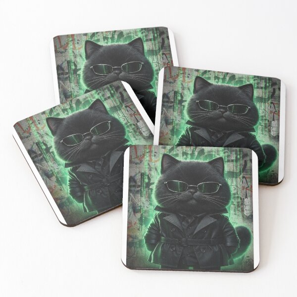Item preview, Cyber Matrix Cat Silent Agent designed and sold by CataosMeow.