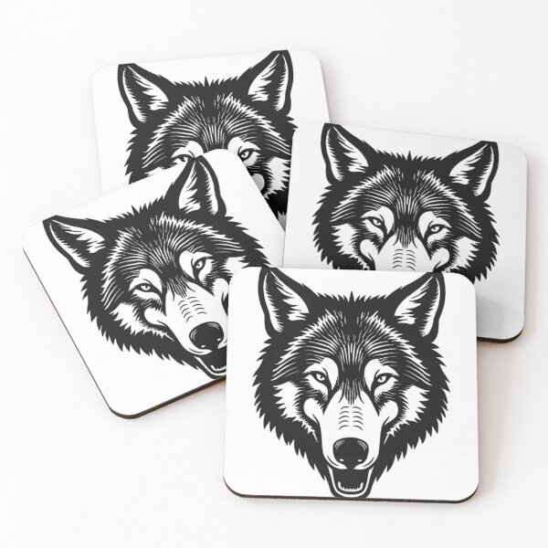 Item preview, Shadow Wolf – Dark Minimalist Predator Design designed and sold by Kavya Art.