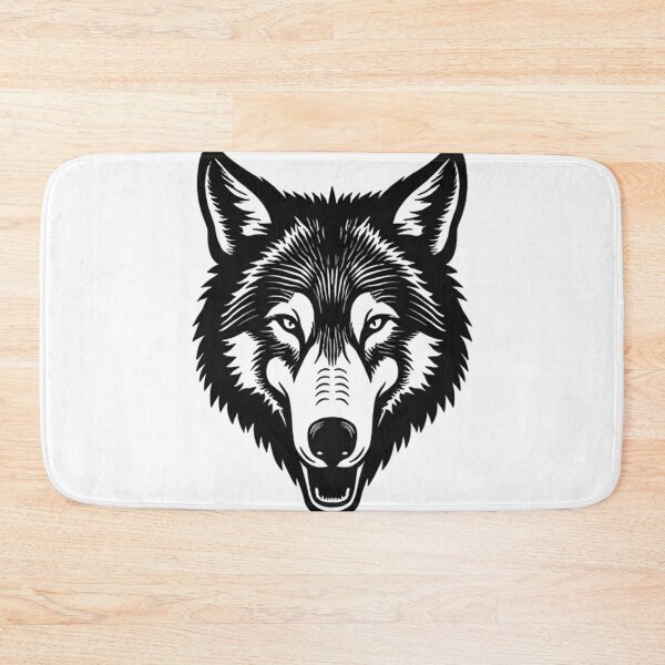 Item preview, Shadow Wolf – Dark Minimalist Predator Design designed and sold by Kavya Art.