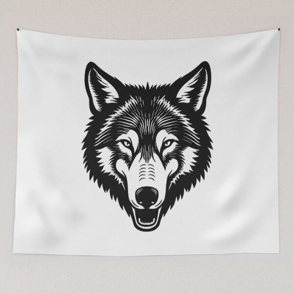 Item preview, Shadow Wolf – Dark Minimalist Predator Design designed and sold by Kavya Art.