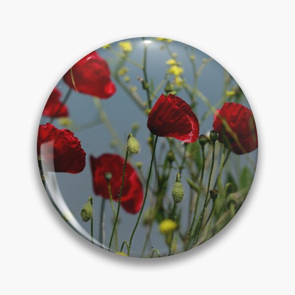 Artikelvorschau, Red Poppy Flowers Field – Wildflower Meadow Nature Aesthetic Wall Art entworfen und verkauft von onubi.