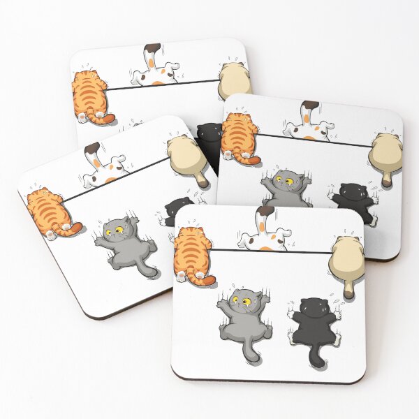Item preview, Funny Cute Cats Hanging Cartoon Design designed and sold by blackBubble1.