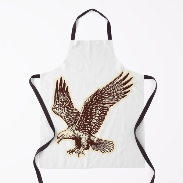 Item preview, Vintage Flying Eagle Illustration Retro Woodcut Bird Design designed and sold by Kavya Art.
