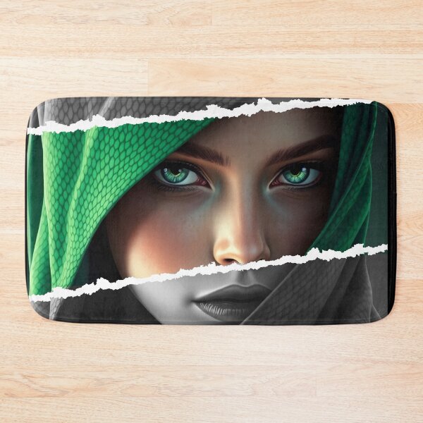 Item preview, Mystic Green Eyes Veiled Woman Fantasy Portrait designed and sold by Szpaku desart .