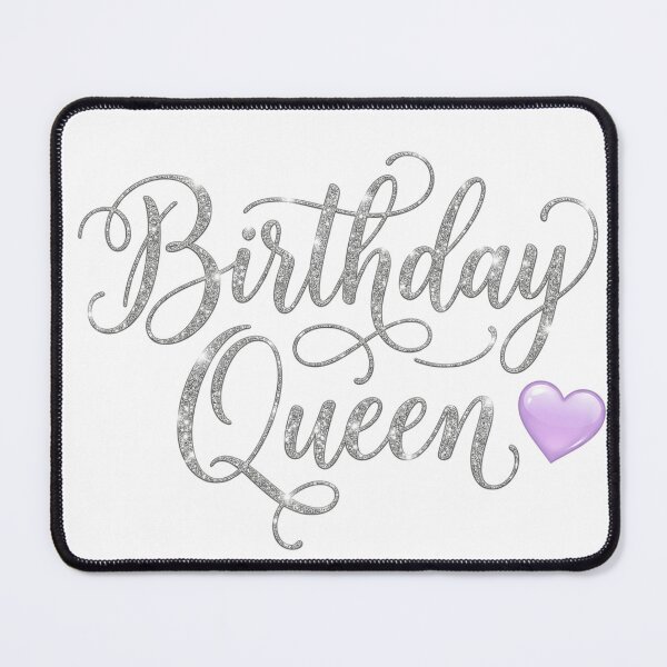 Item preview, Birthday Queen Silver Glitter Purple Heart Graphic designed and sold by Furry_Birthday.