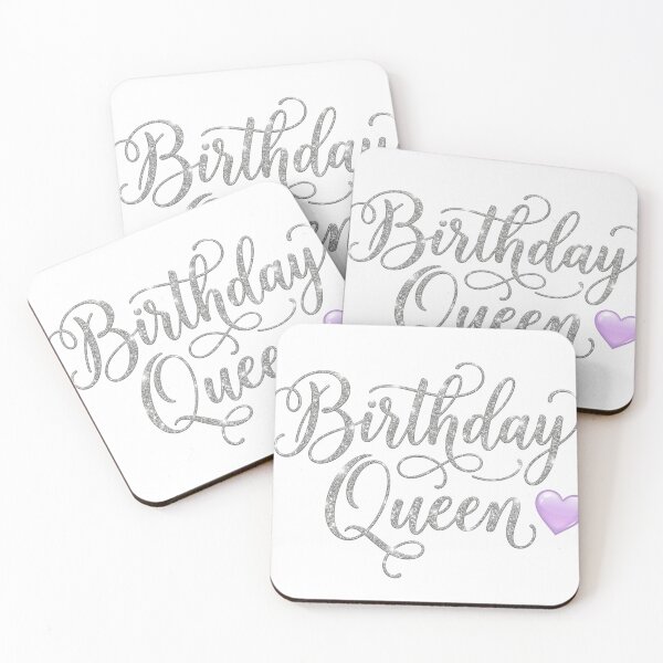 Item preview, Birthday Queen Silver Glitter Purple Heart Graphic designed and sold by Furry_Birthday.