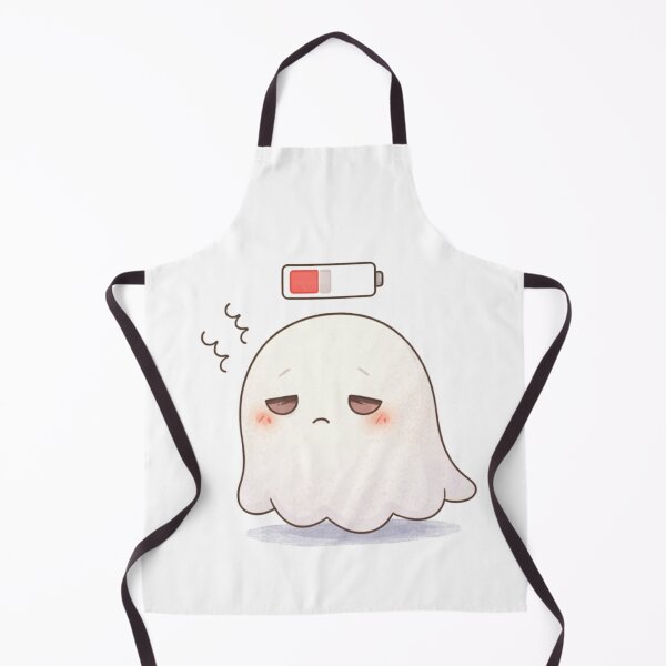 Item preview, Low Battery Ghost Minimal | Cute Kawaii Aesthetic | Tired Low Energy Mood Design designed and sold by The Mood Index.